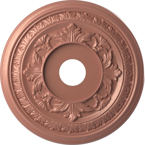 Ekena Millwork Baltimore PVC Medallion (Canopies up to 7 3/4"), 19"OD x 3 1/2"ID x 1"P, Metallic Champagne Pink CMP19BAFCP - main